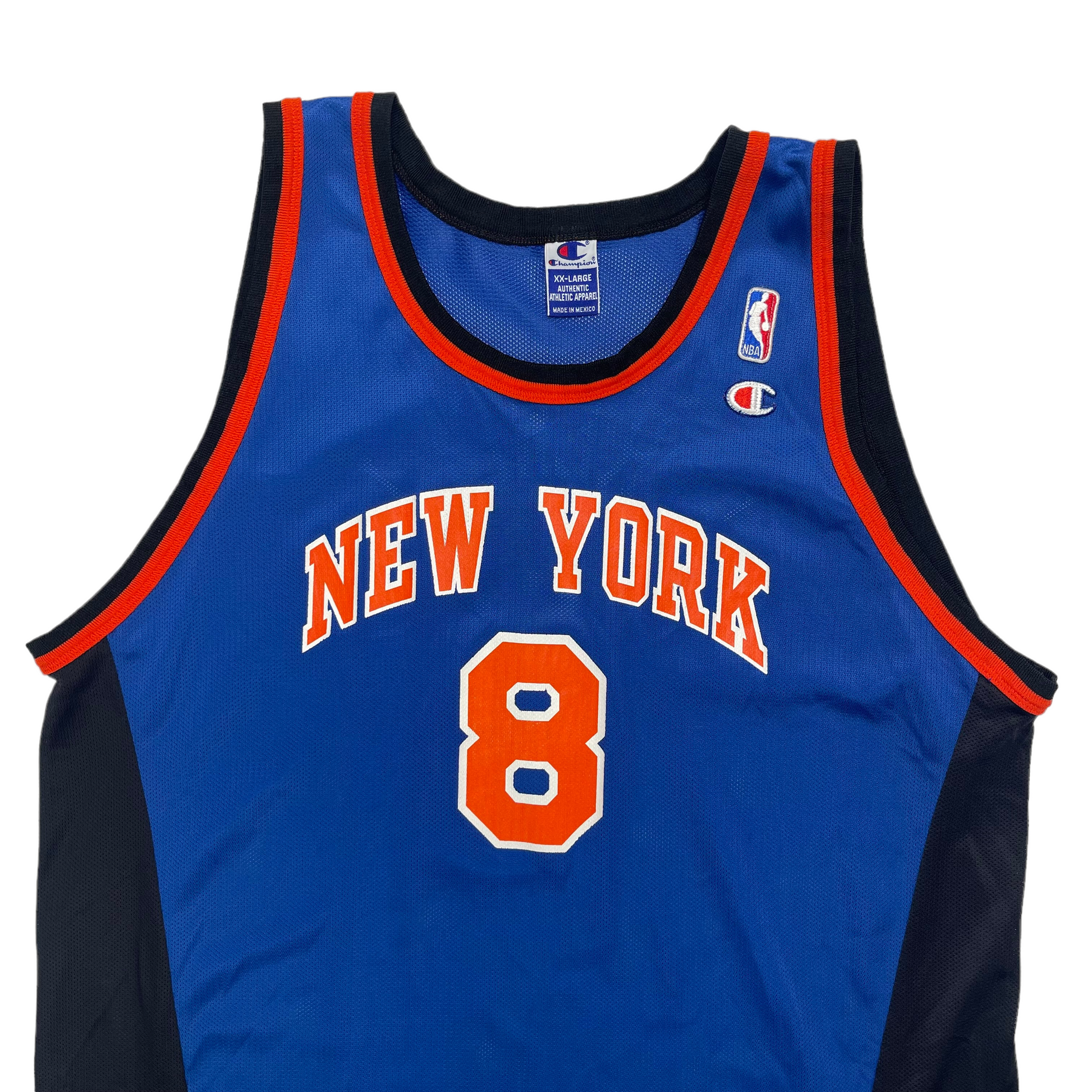 XXL New York Knicks #8 Latrell Sprewell Champion Jersey