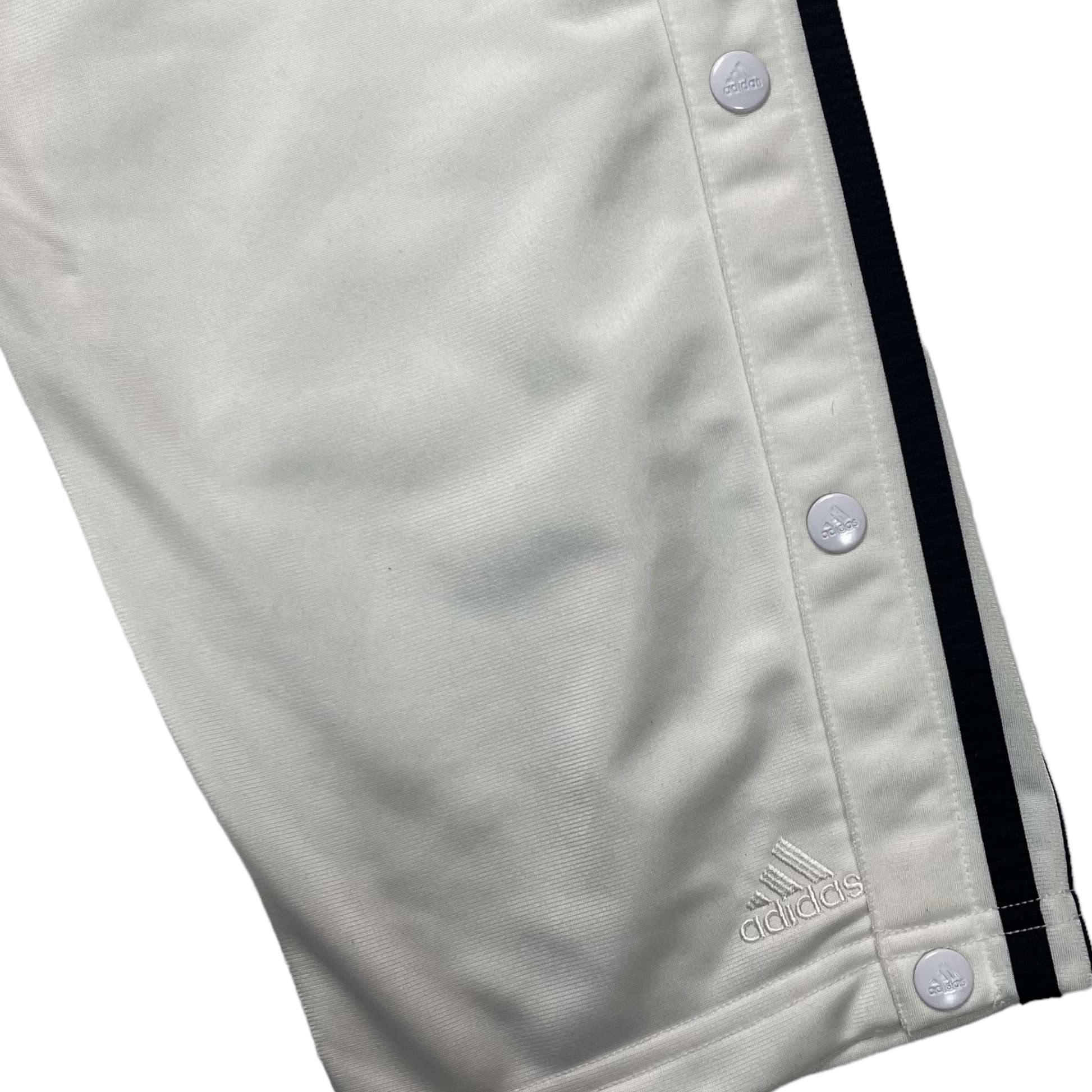 L Vintage Adidas tear-away pants in white – TGC